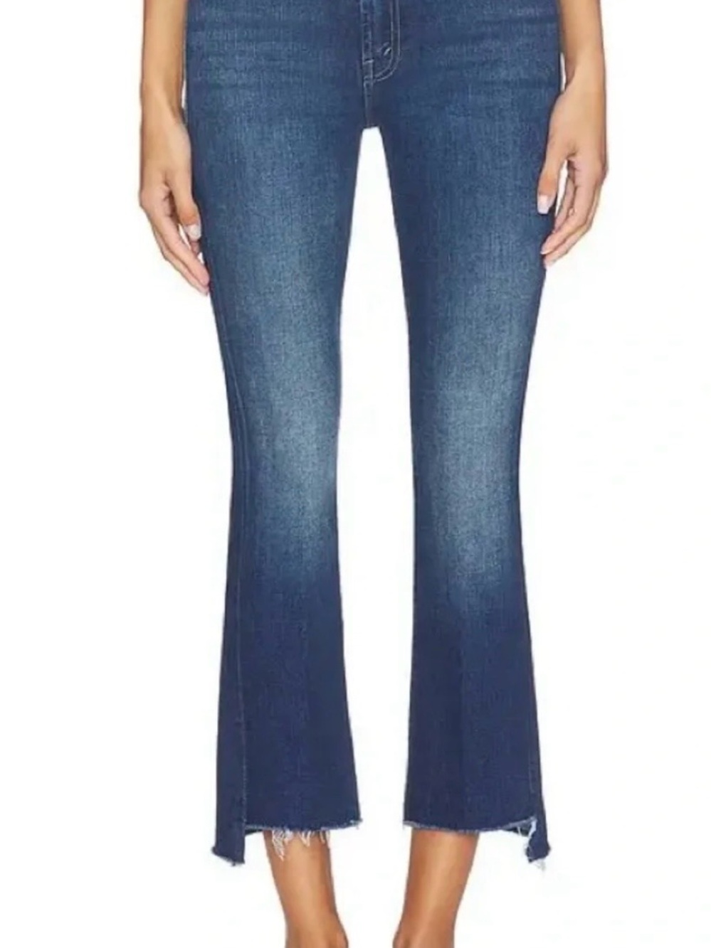 MOTHER The Insider Crop Step Fray Jeans Size 29